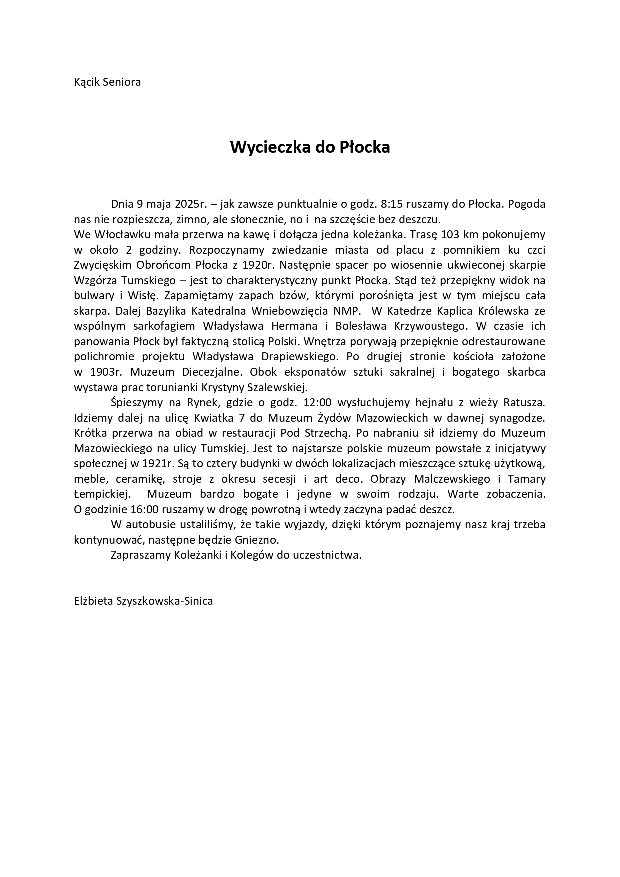 Meritum 5_2025, wycieczka do Płocka