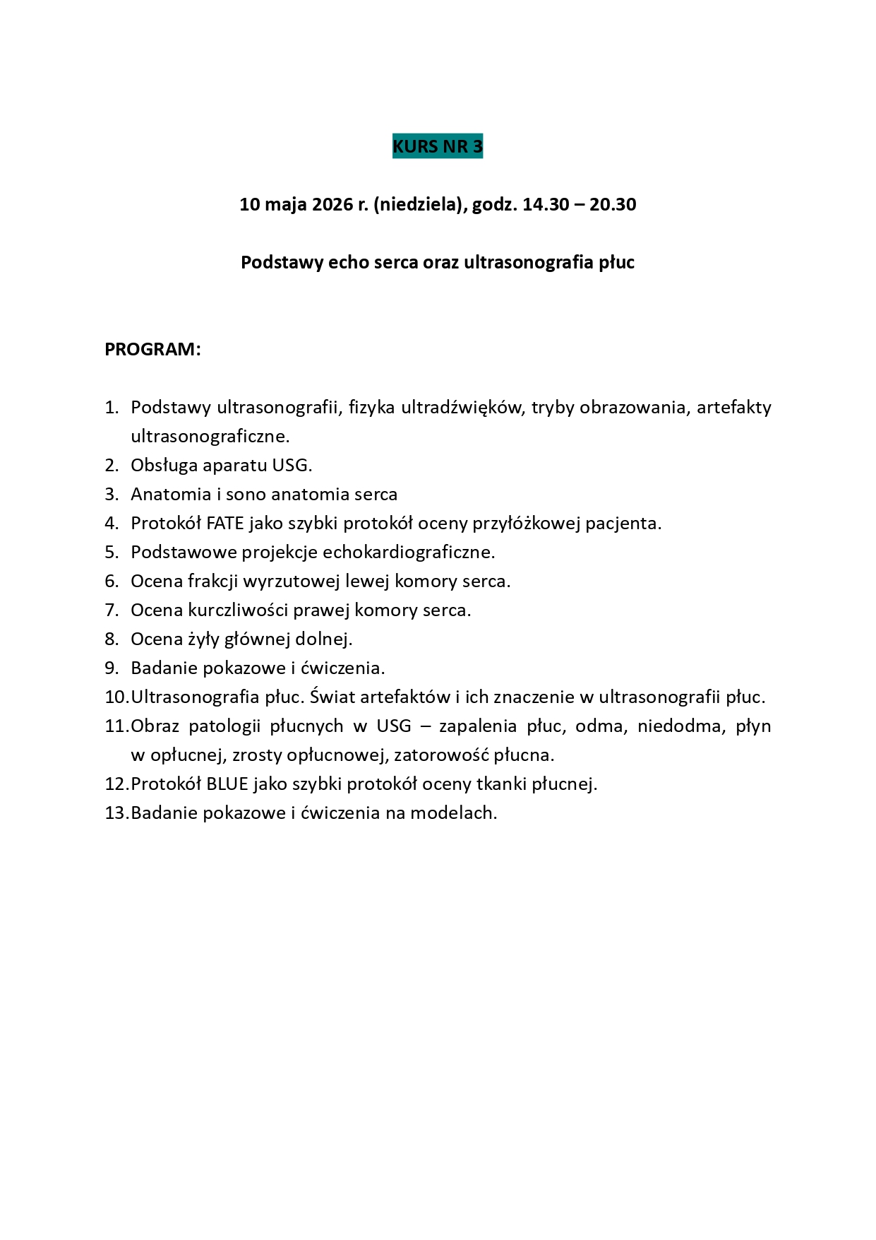KURS NR 3